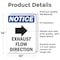 Signmission Exhaust Flow Direction Sign With Symbol, 10 in W x Rectangle, Vinyl Decal OS-2PACK-NS-D-1014-V-12217 - alternate 5